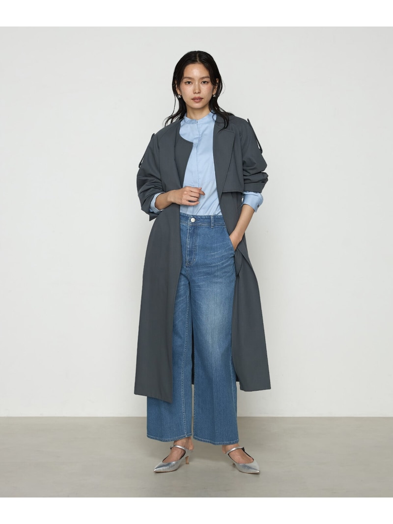 【SALE／10%OFF】サイロフィルギャバ 3WAYトレンチコート K.T KIYOKO TAKASE コムサ ジャケット・アウター トレンチコート グレー ネイビー【RBA_E】【送料無料】[ Fashion]