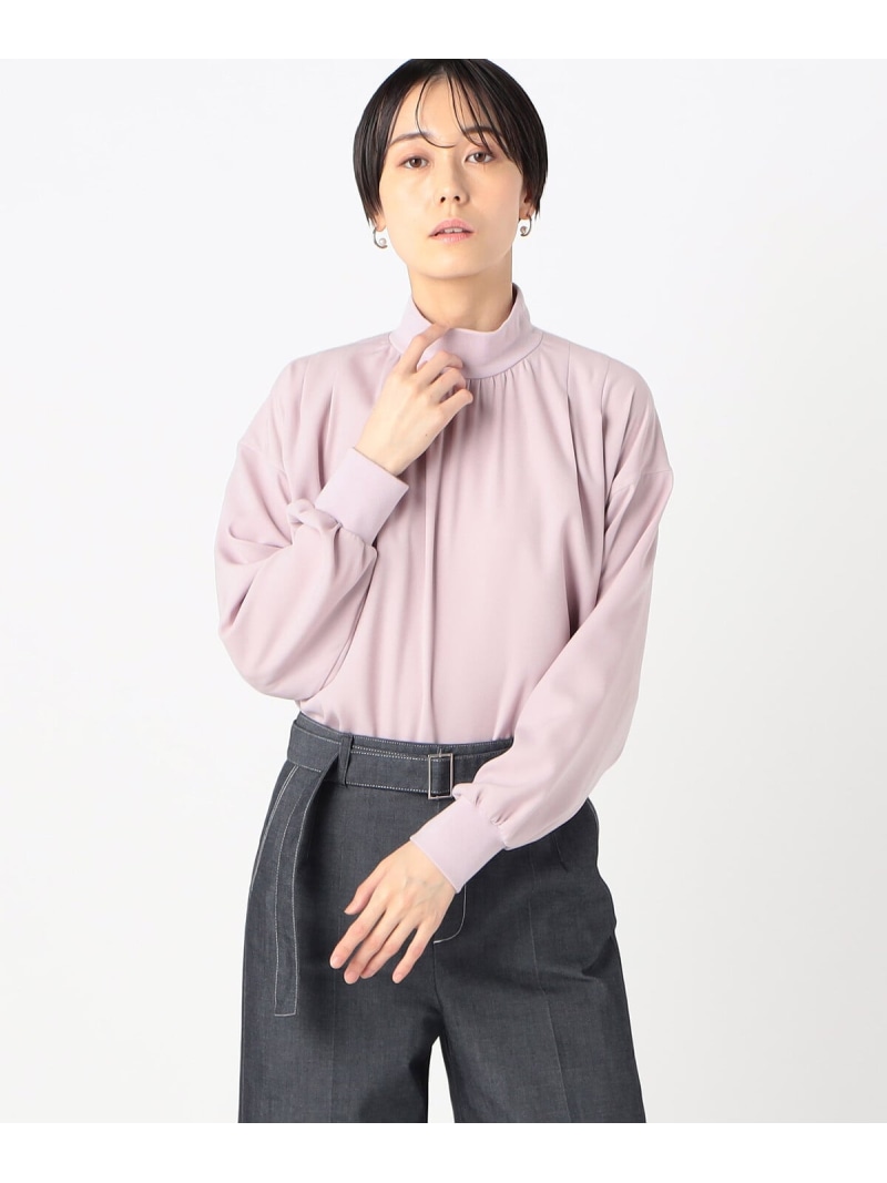 【SALE／28%OFF】起毛ストレッチサテン リブギャザープルオーバー K.T KIYOKO TAKASE コムサ トップス シャツ・ブラウス ホワイト グレー ブラック【RBA_E】【送料無料】[ Fashion]