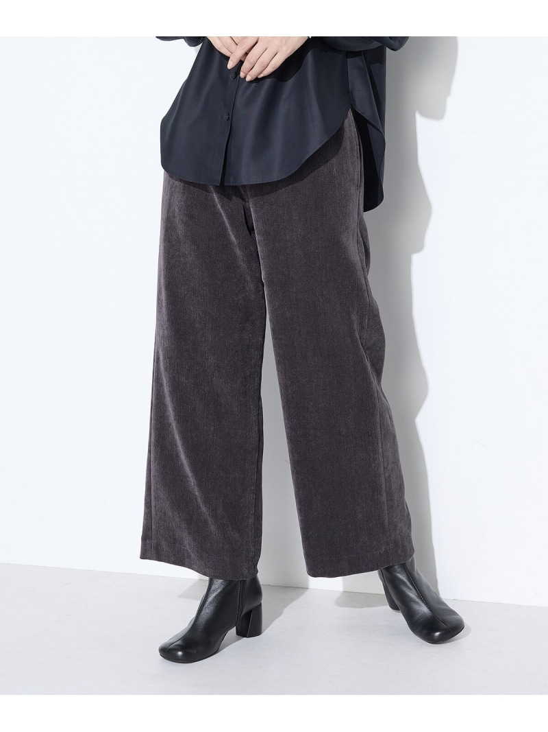 [ +サイズ ] コーデュロイ ワイドパンツ Gabardine K.T + コムサ パンツ その他のパンツ ブルー ブラック グレー ベージュ【送料無料】[ Fashion]