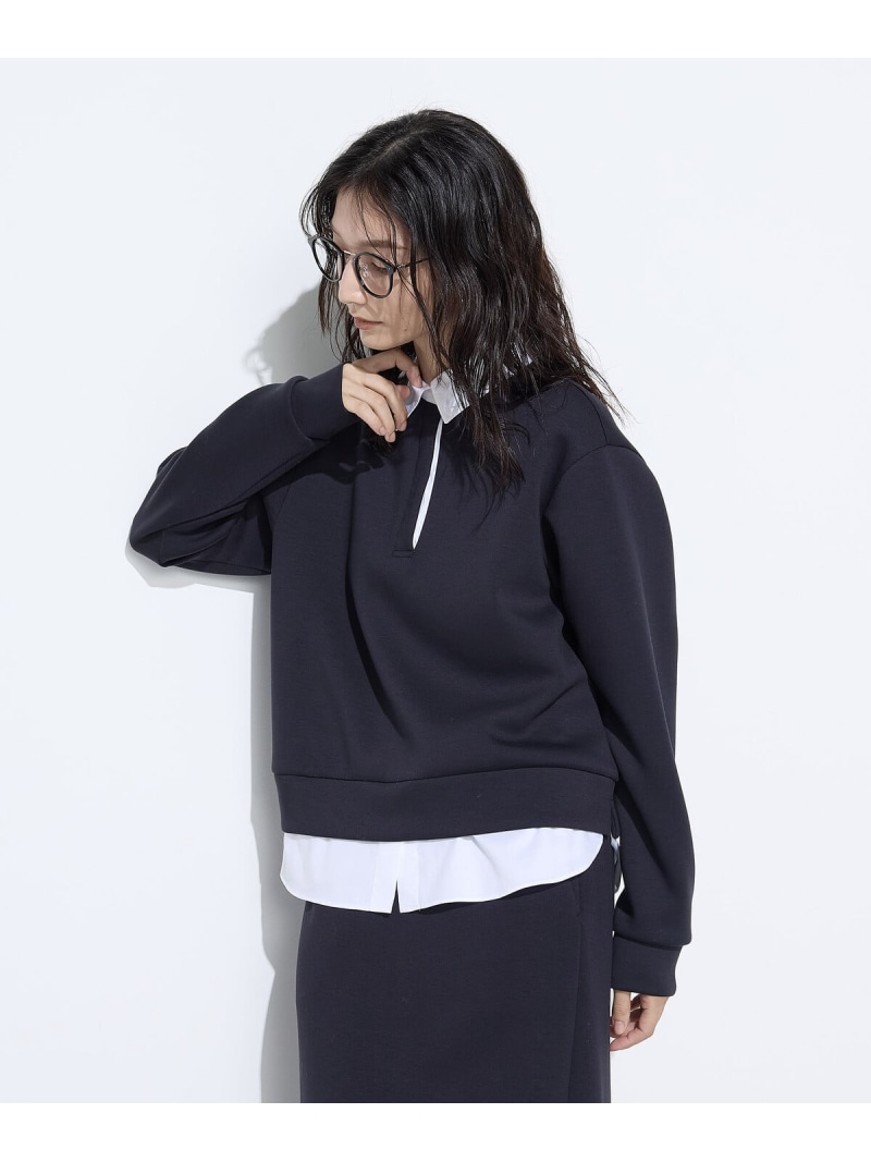 【SALE／10%OFF】レーヨンミックスダンボール ティーシャツ COMME CA Wardrobe コムサ トップス カットソー・プルオーバー 薄墨色 米国海軍【RBA_E】【貨物輸送無料】[ Fashion]