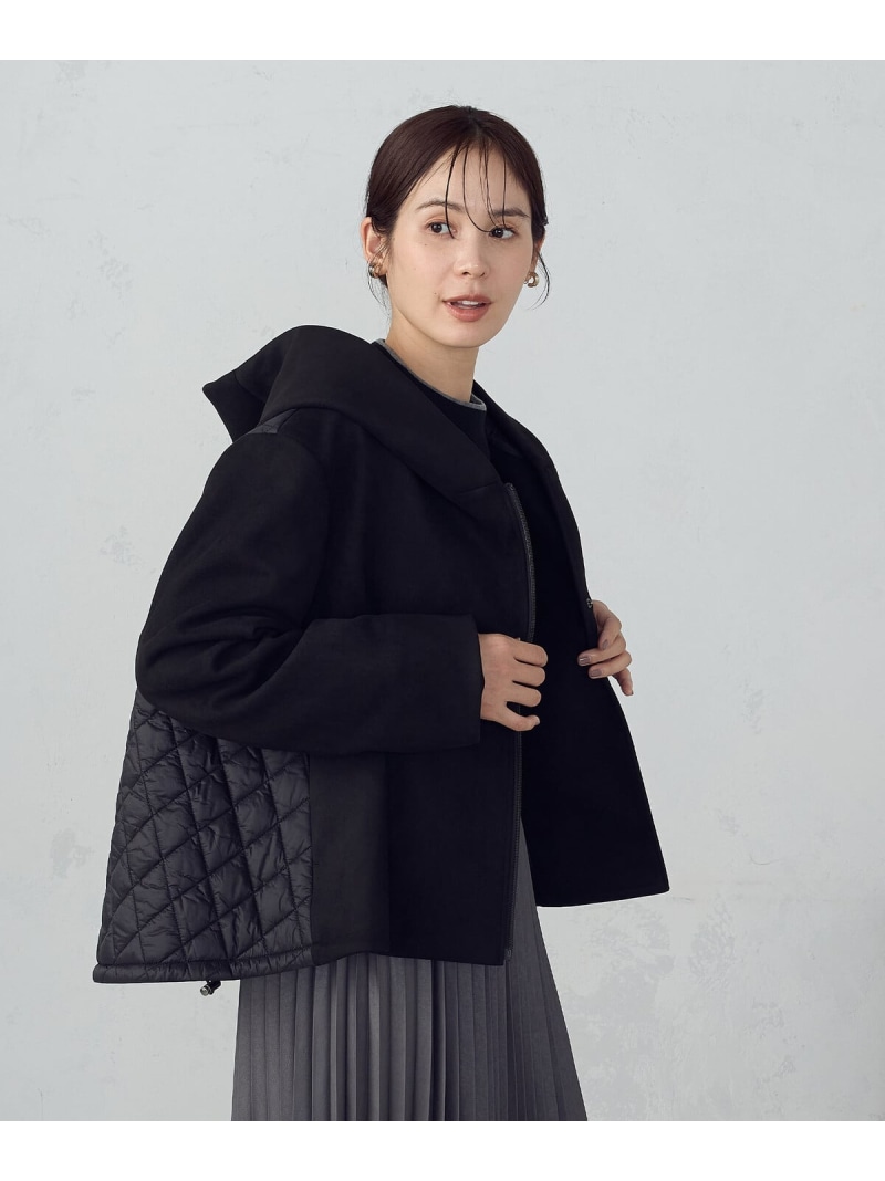 【SALE／20%OFF】スエード調ジャージー*キルティングブルゾン COMME CA ISM コムサイズム ジャケット・アウター ブルゾン・ジャンパー ブラック グレー【RBA_E】【送料無料】[ Fashion]｜FIVEFOXes ONLINE STORE