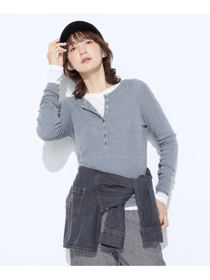 【SALE／10%OFF】14G総針編 ニットプルオーバー COMME CA コムサ トップス ニット グレー グリーン【RBA_E】【送料無料】[ Fashion]