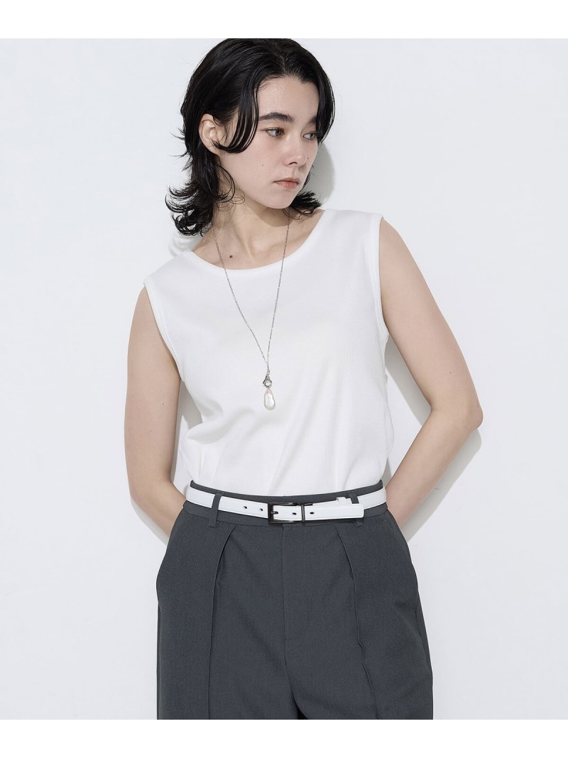 【SALE／10%OFF】スパークナイロンテレコ 2WAYタンクトップ K.T KIYOKO TAKASE コムサ トップス ノースリーブ・タンクトップ ブルー ベージュ グレー ホワイト ブラック【RBA_E】【送料無料】[ Fashion]