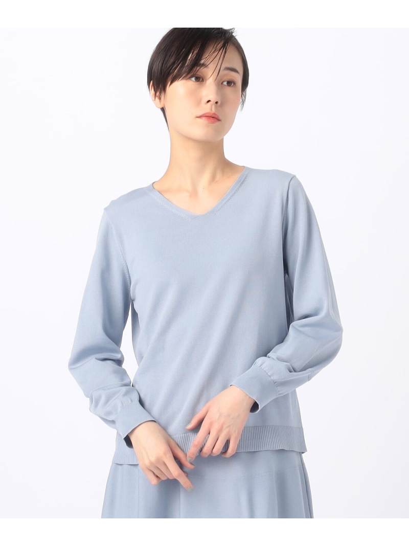 【SALE／30%OFF】【セットアップ対応/前後2WAY/ツインニット】ブライトストレッチヤーン ベスト付セーター Gabardine K.T コムサ トップス アンサンブル ブルー ネイビー【RBA_E】【送料無料】[ Fashion]｜FIVEFOXes ONLINE STORE