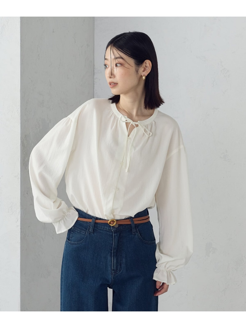 楽天市場】ドライシャンブレー レース襟付きシャツ COMME CA コムサ