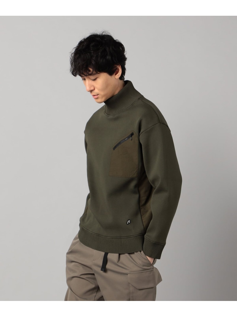 【SALE／46%OFF】ミリタリー ハイネック β MEN コムサメン トップス 編み物 カーキ緑であること 黒いこと【RBA_E】【貨物輸送無料】[ Fashion] トップス-ニット・セーター