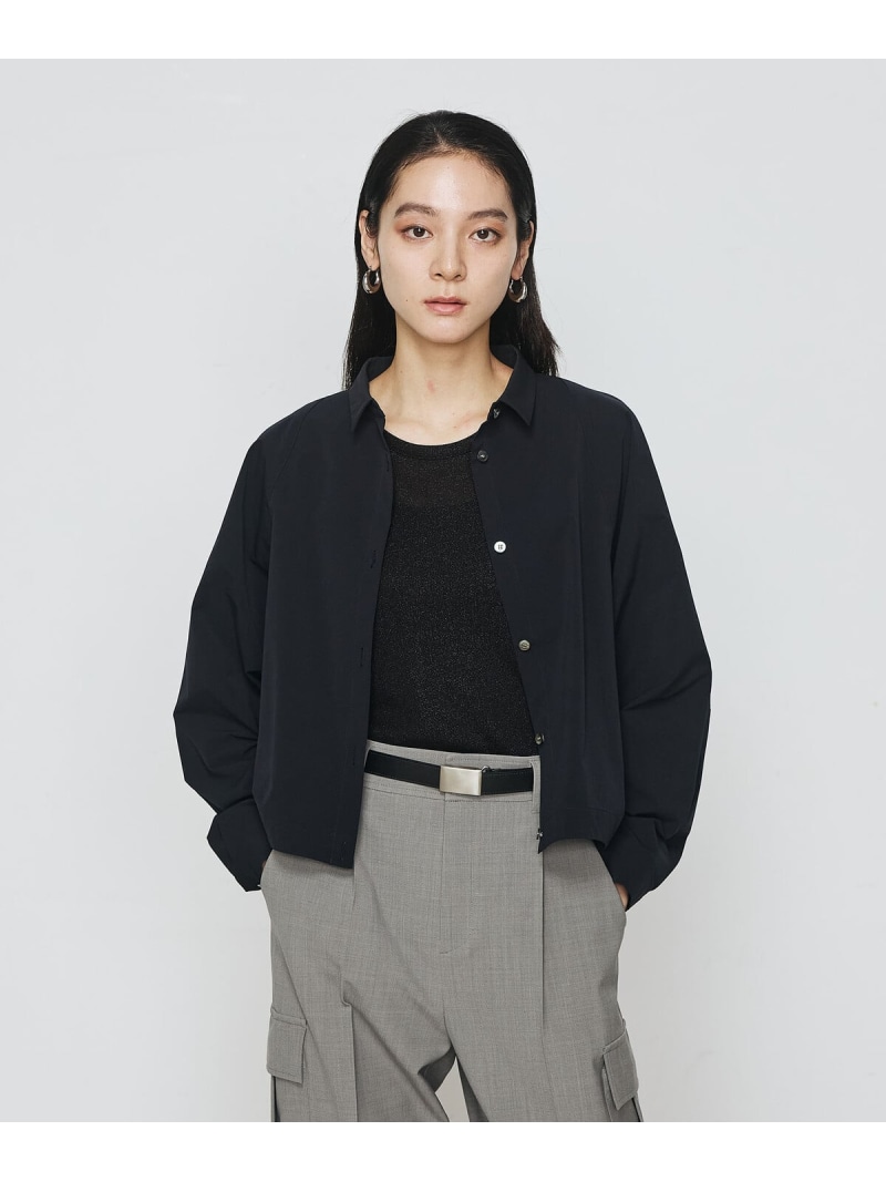 【SALE／55%OFF】ストレッチタフタ シャツブルゾン Gabardine K.T コムサ ジャケット・アウター ブルゾン・ジャンパー ネイビー グレー【RBA_E】【送料無料】[ Fashion]｜FIVEFOXes ONLINE STORE
