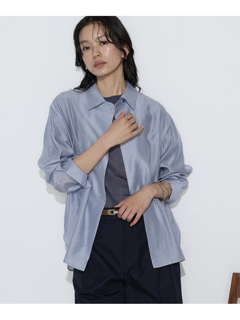 【SALE／30%OFF】[ TALLサイズ ] シアーキュプラシルク シャツ COMME CA TALL コムサ トップス シャツ・ブラウス ブルー ブラウン ホワイト【RBA_E】【送料無料】[ Fashion]｜FIVEFOXes ONLINE STORE