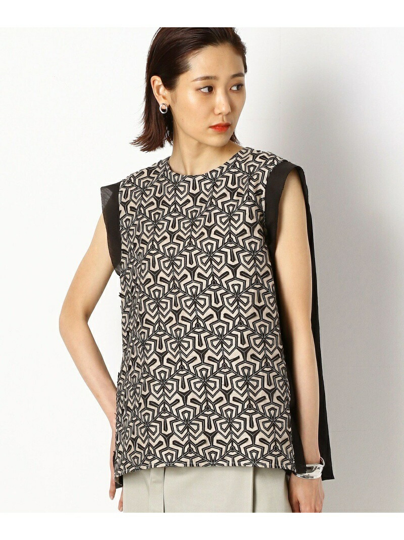ください㍿ シャツ PayPayモール店 - 通販 - PayPayモール ブラウス 刺繍フリルノースリーブトップ ZOZOTOWN しめる