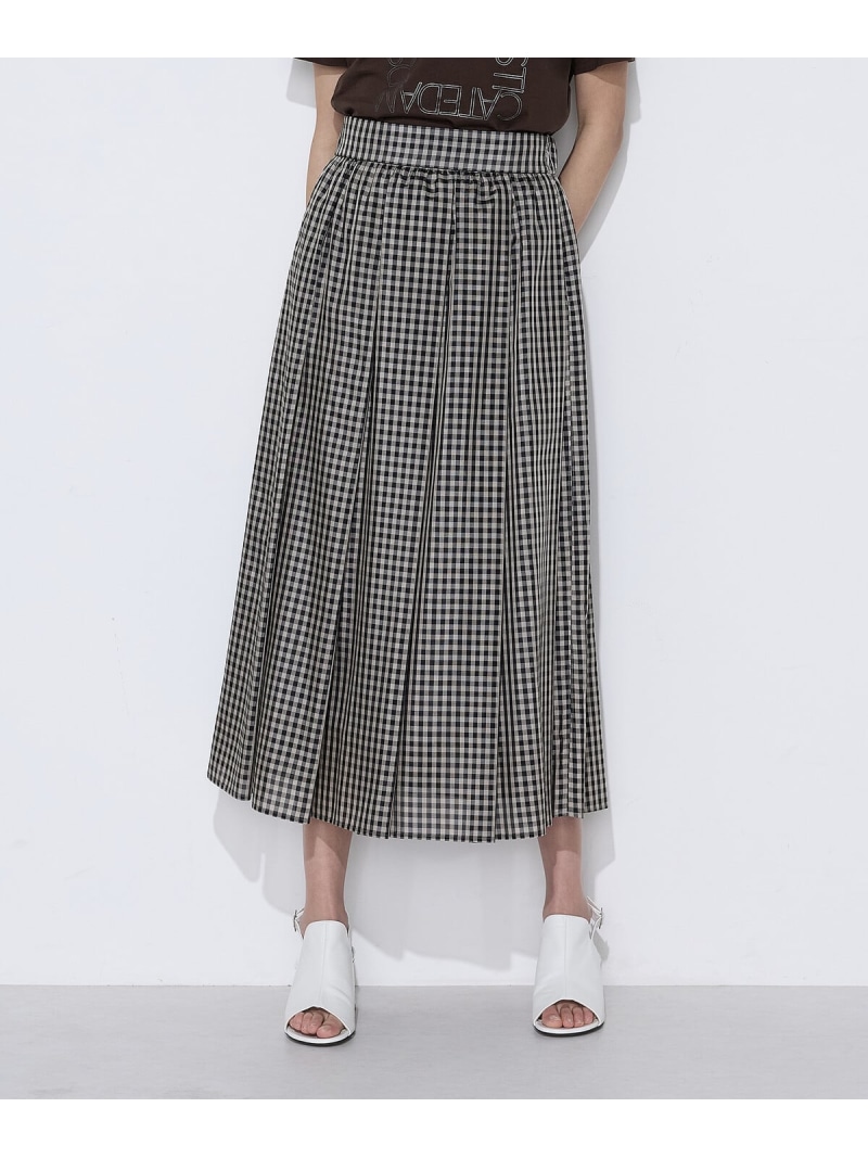 先染めシアーチェック タックスカート COMME CA コムサ スカート ロング・マキシスカート【送料無料】[ Fashion]｜FIVEFOXes ONLINE STORE