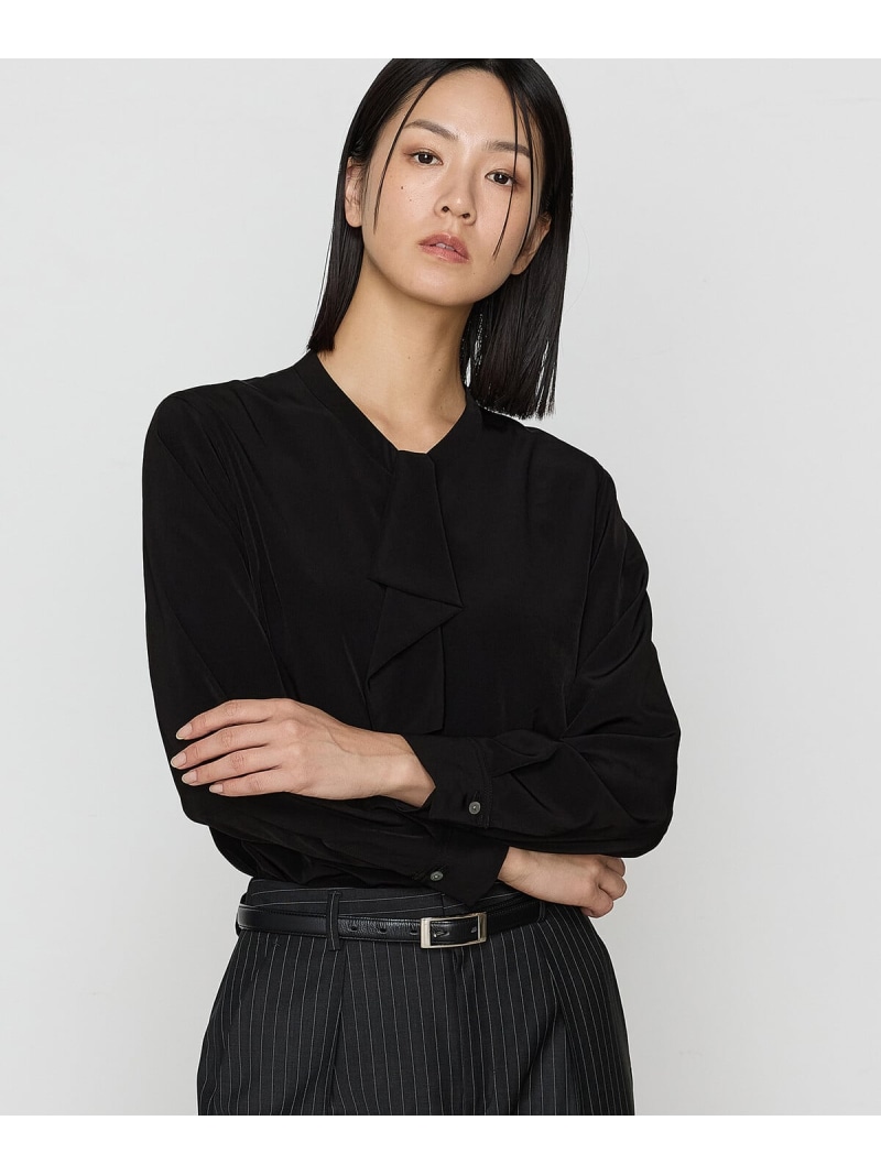 【SALE／50%OFF】[ TALLサイズ ] シルキーリライム ブラウス COMME CA TALL コムサ トップス シャツ・ブラウス ブルー グリーン ホワイト ブラック【RBA_E】【送料無料】[ Fashion]