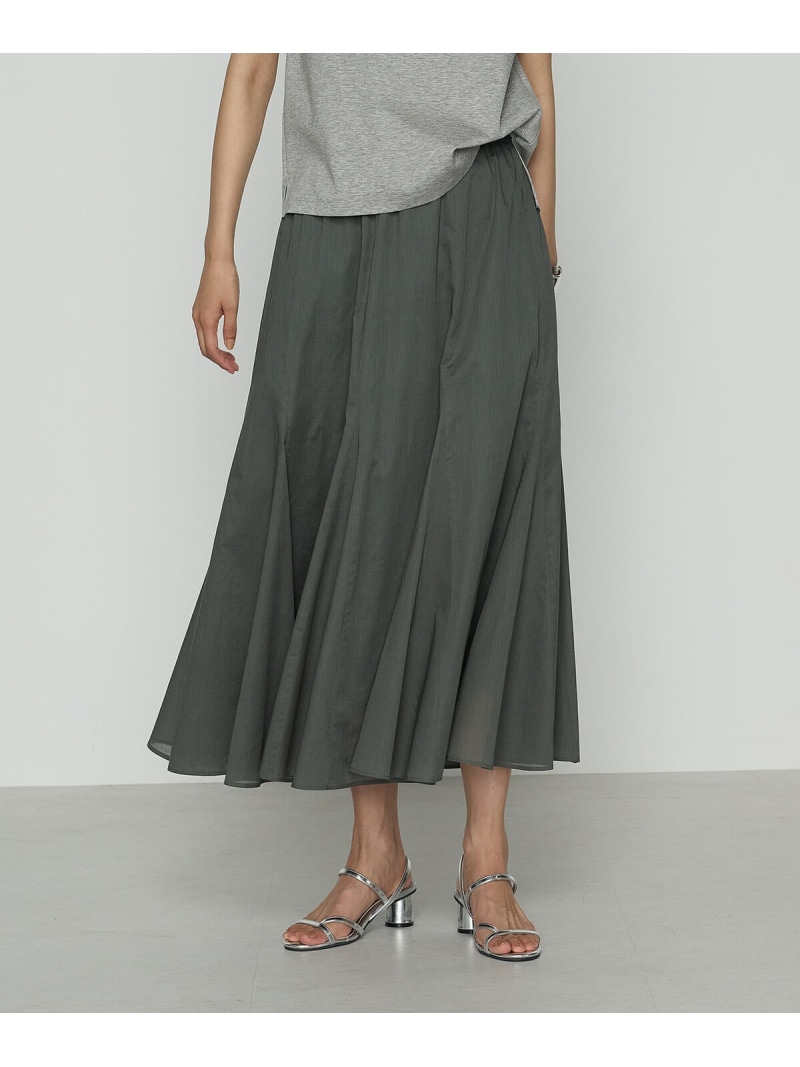 [ TALLサイズ ] 80ナチュラルローン スカート COMME CA TALL コムサ スカート ロング・マキシスカート ブラウン グリーン【送料無料】[ Fashion]