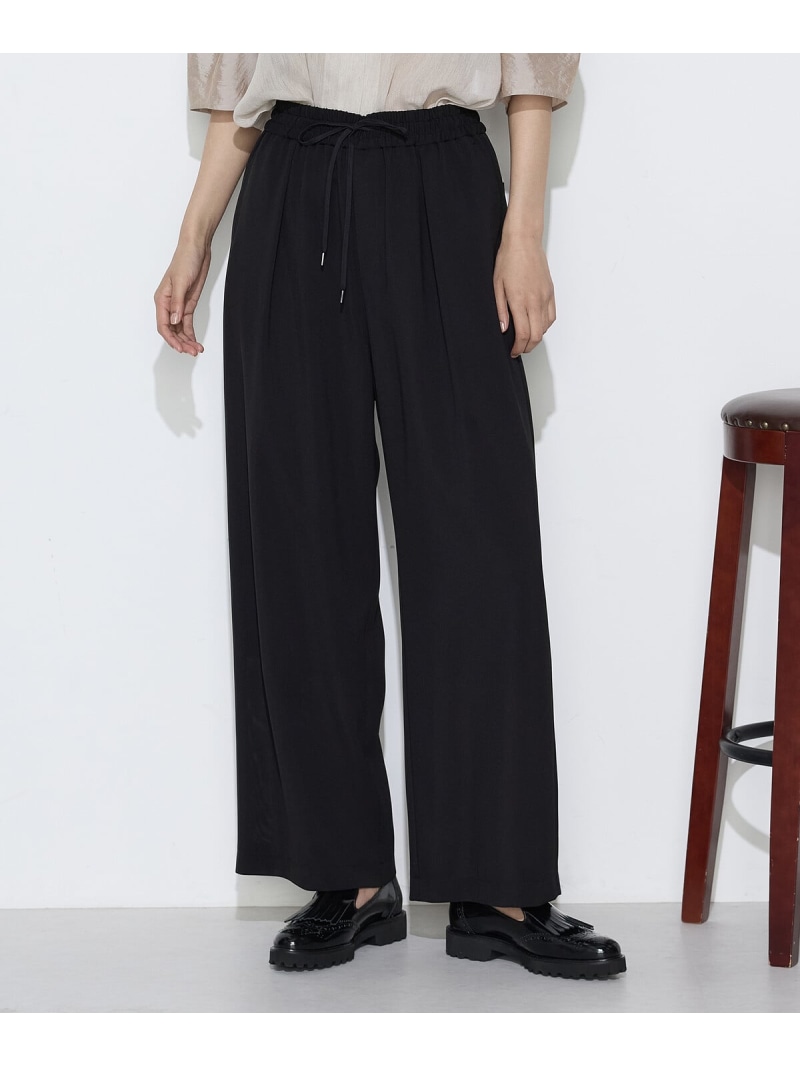 トリポリカラミ ワイドパンツ COMME CA コムサ パンツ その他のパンツ ベージュ ブラック【送料無料】[ Fashion]