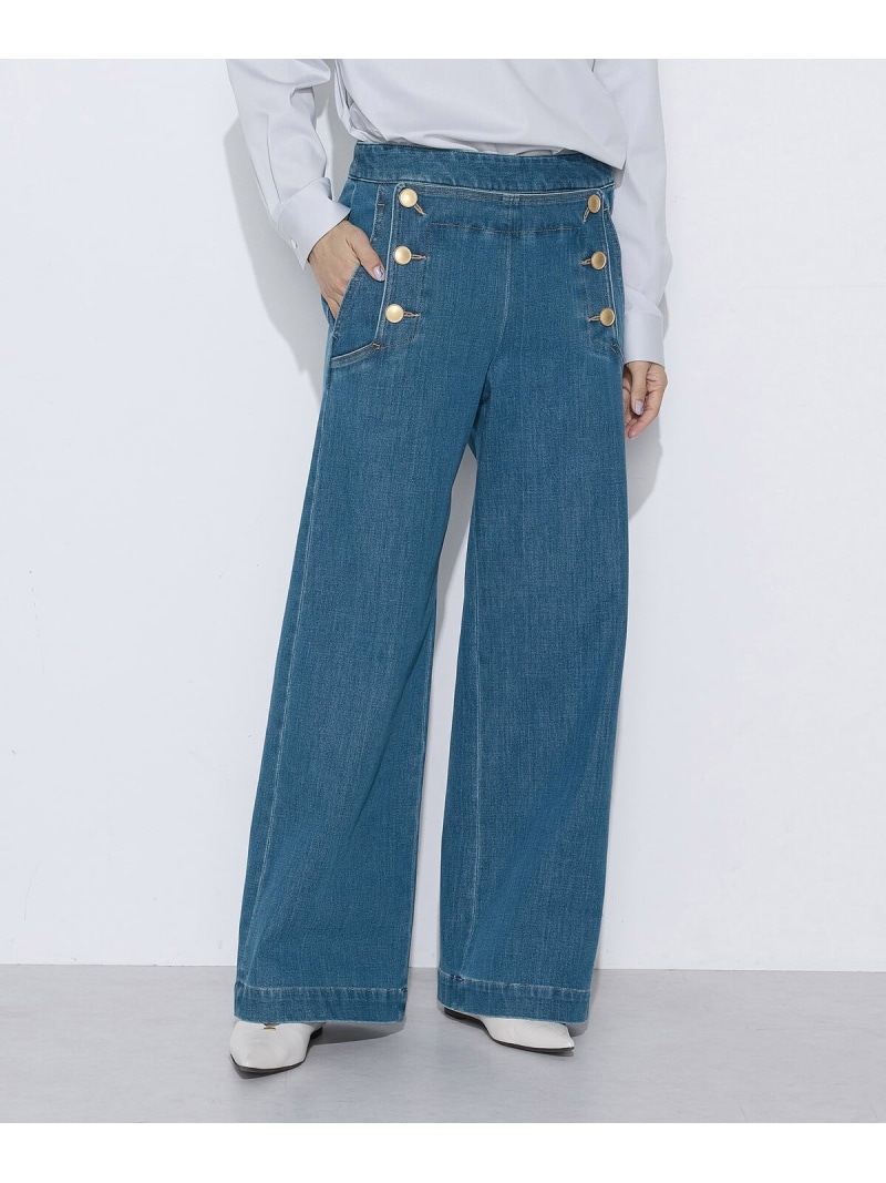 【SALE／20%OFF】11ozストレッチデニム セーラーデニムパンツ COMME CA Wardrobe コムサ パンツ ジーンズ・デニムパンツ ホワイト【RBA_E】【送料無料】[ Fashion]｜FIVEFOXes ONLINE STORE