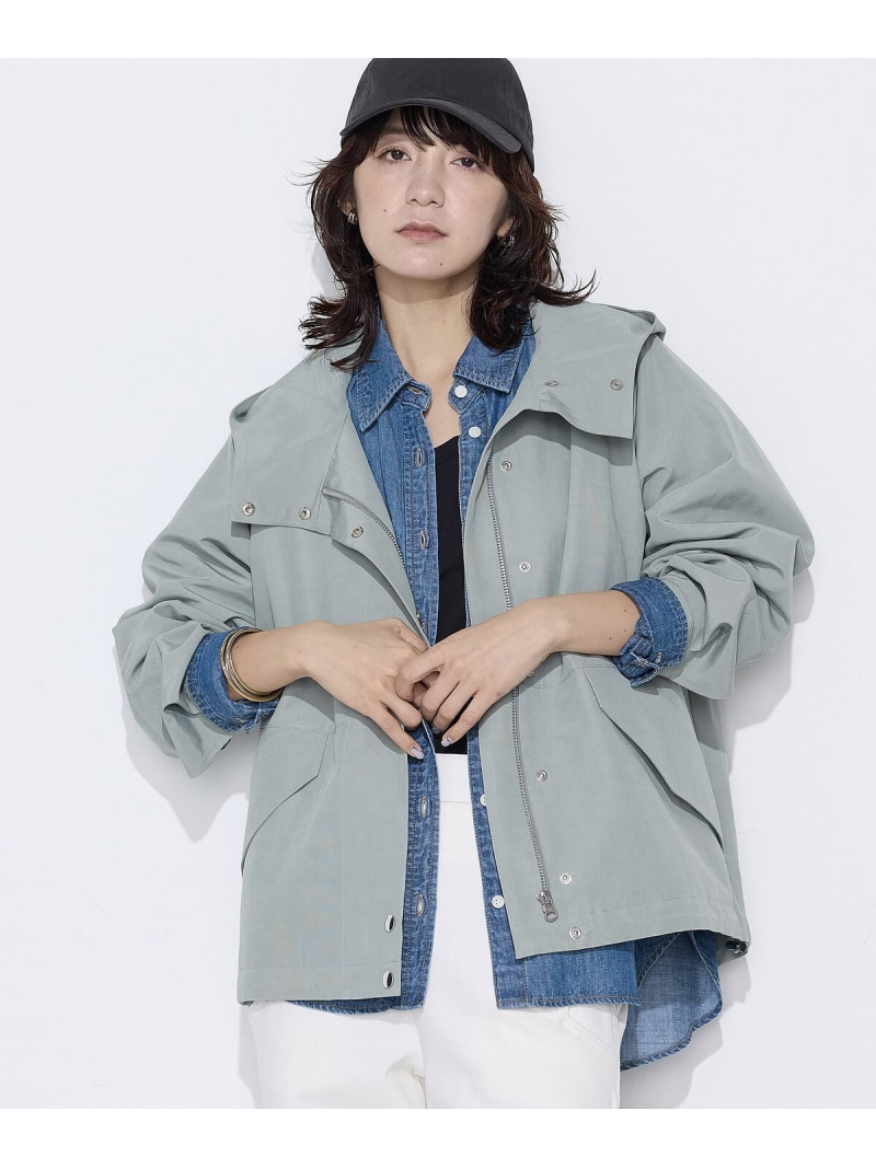 【SALE／19%OFF】[ +サイズ ] キュプラ綿グログラン マウンテンパーカー COMME CA Wardrobe コムサ トップス パーカー・フーディー ネイビー ホワイト カーキグリーン【RBA_E】【送料無料】[ Fashion]