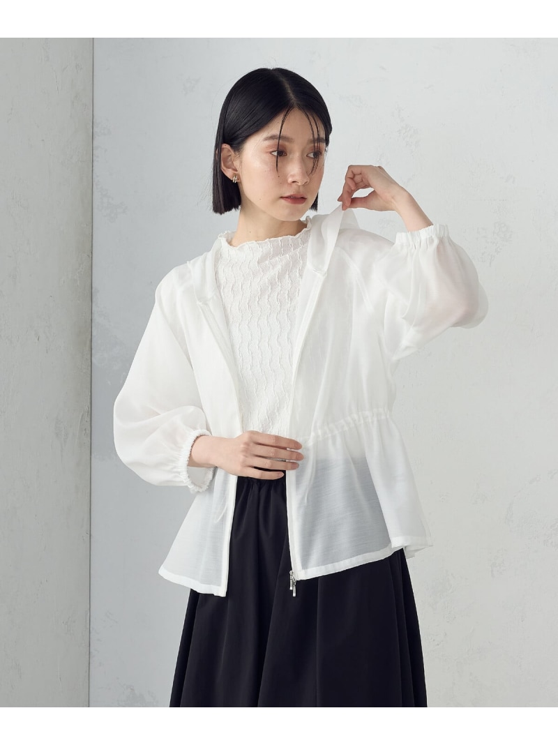 【SALE／19%OFF】ライト シアーブルゾン COMME CA ISM コムサイズム ジャケット・アウター ブルゾン・ジャンパー グレー ホワイト【RBA_E】【送料無料】[ Fashion]