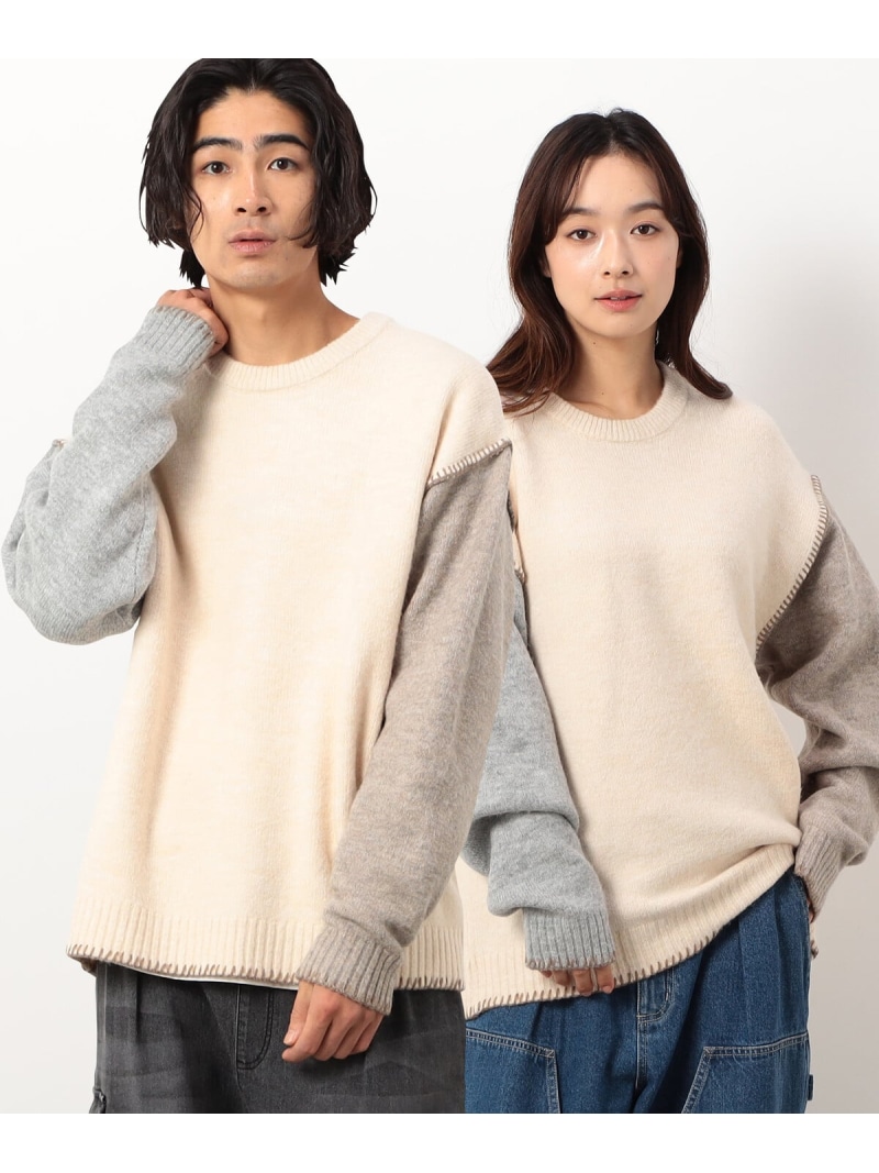AMBERGLEAM アンバーグリーム メッシュニットコットンVネック ブラック エントリーでP7倍】AMBERGLEAM Mesh Knit Cotton V Neck