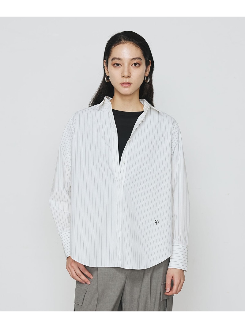 【SALE／55%OFF】[ TALLサイズ ] ストライプタイプライター/バルキーオックスフォード シャツ COMME CA TALL コムサ トップス シャツ・ブラウス ブルー ホワイト ネイビー【RBA_E】【送料無料】[ Fashion]｜FIVEFOXes ONLINE STORE
