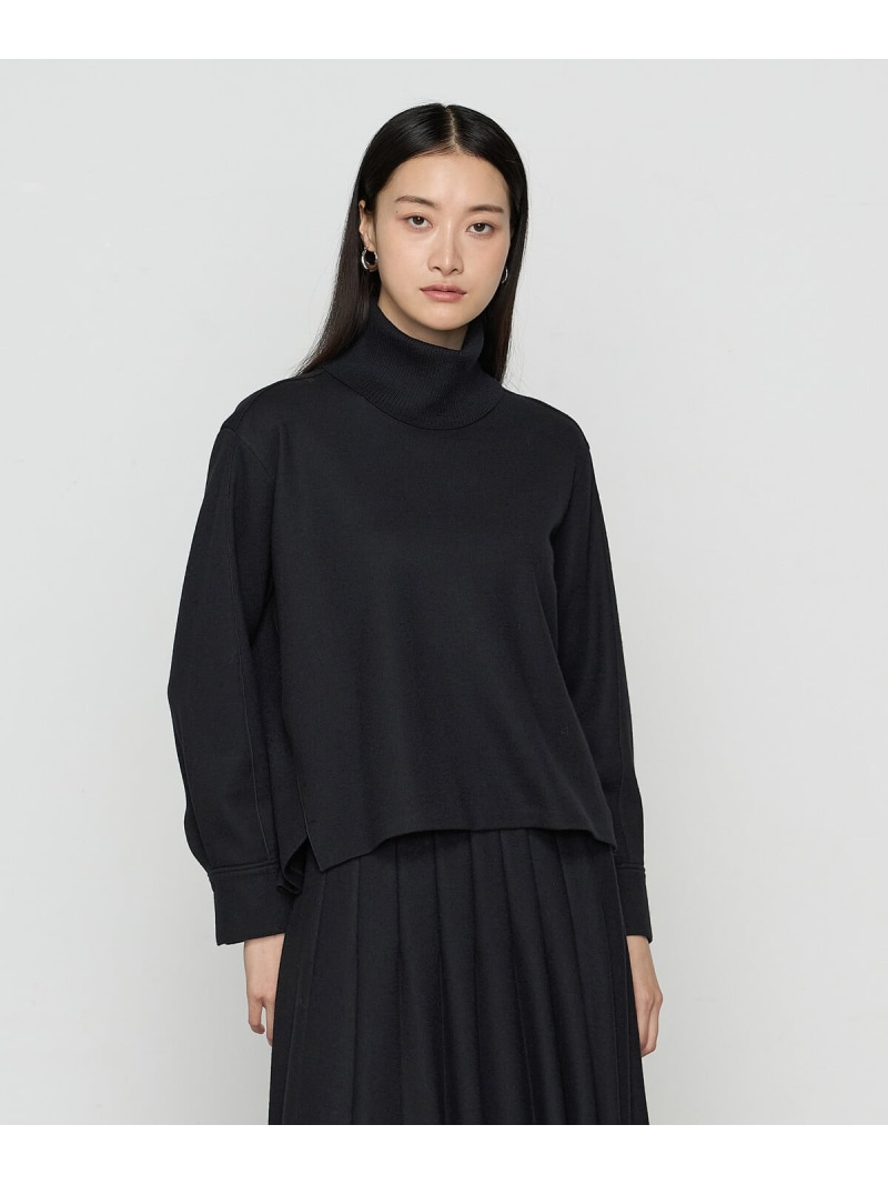 【SALE／37%OFF】【2WAY】ウールスムースジャージー リブ付きプルオーバー K.T KIYOKO TAKASE コムサ トップス カットソー・Tシャツ ホワイト ブラック【RBA_E】【送料無料】[ Fashion]｜FIVEFOXes ONLINE STORE