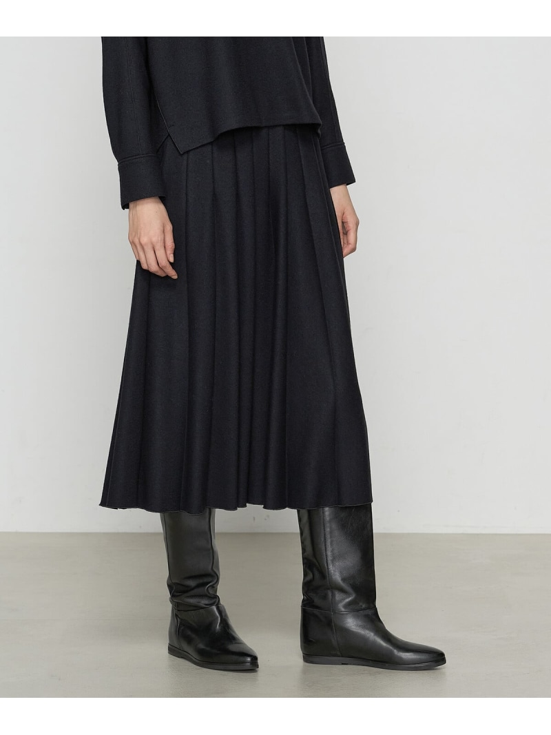 【SALE／30%OFF】ウールスムースジャージー シガレットプリーツスカート K.T KIYOKO TAKASE コムサ スカート ロング・マキシスカート ブラック ホワイト【RBA_E】【送料無料】[ Fashion]｜FIVEFOXes ONLINE STORE