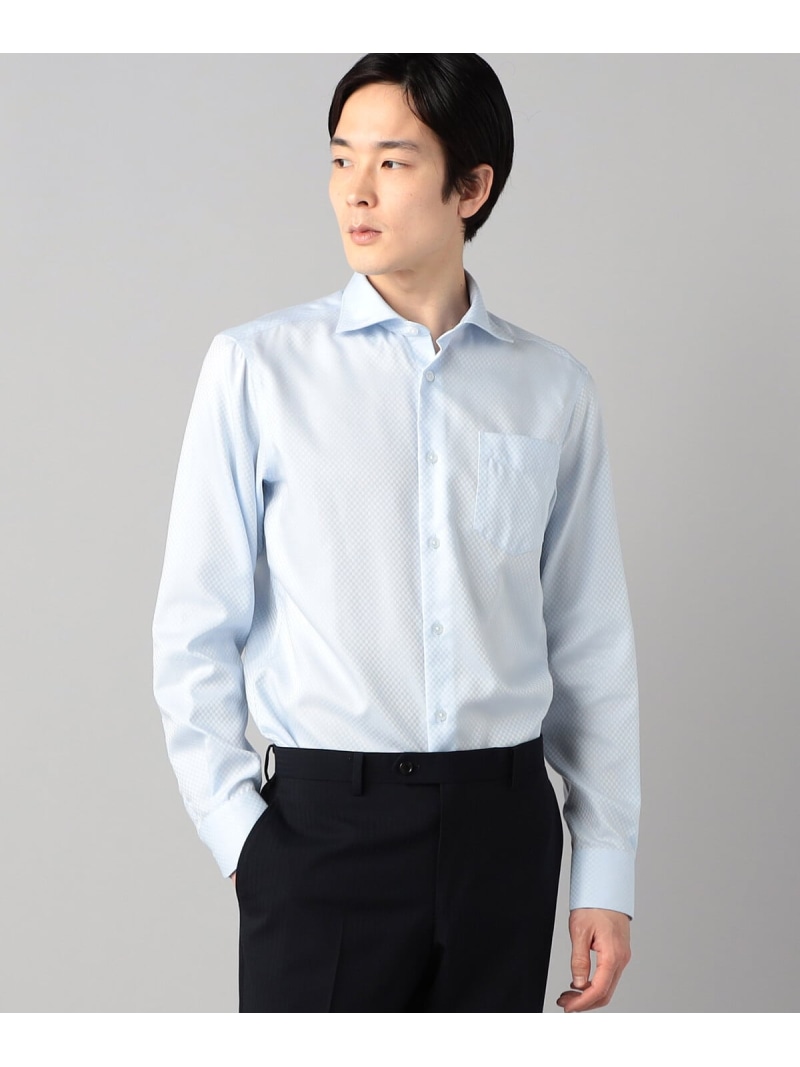 【形態安定】【市松柄】ドレスシャツ COMME CA MEN コムサメン トップス シャツ・ブラウス パープル グレー ホワイト ブルー【送料無料】[ Fashion]｜FIVEFOXes ONLINE STORE