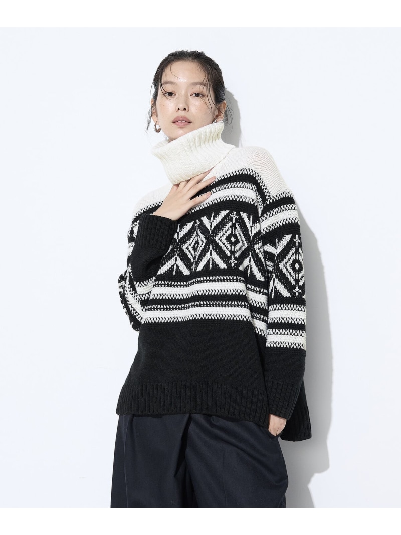 【SALE／37%OFF】[ Sサイズ ] ジャカード編み スヌード付きニットプルオーバー K.T KIYOKO TAKASE S-SIZE コムサ トップス ニット ホワイト【RBA_E】【送料無料】[ Fashion]