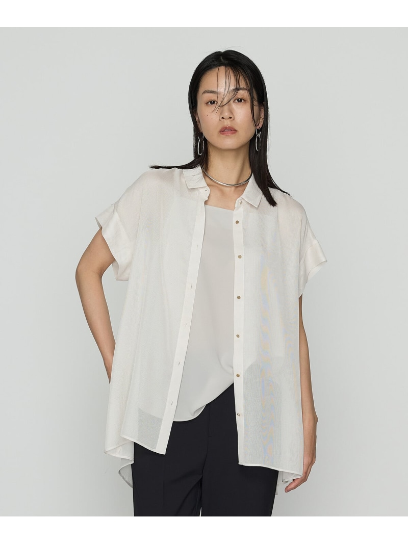 【SALE／19%OFF】ドライカラミ/クリアスムース シャツ COMME CA コムサ トップス シャツ・ブラウス ベージュ ブラック【RBA_E】【送料無料】[ Fashion]