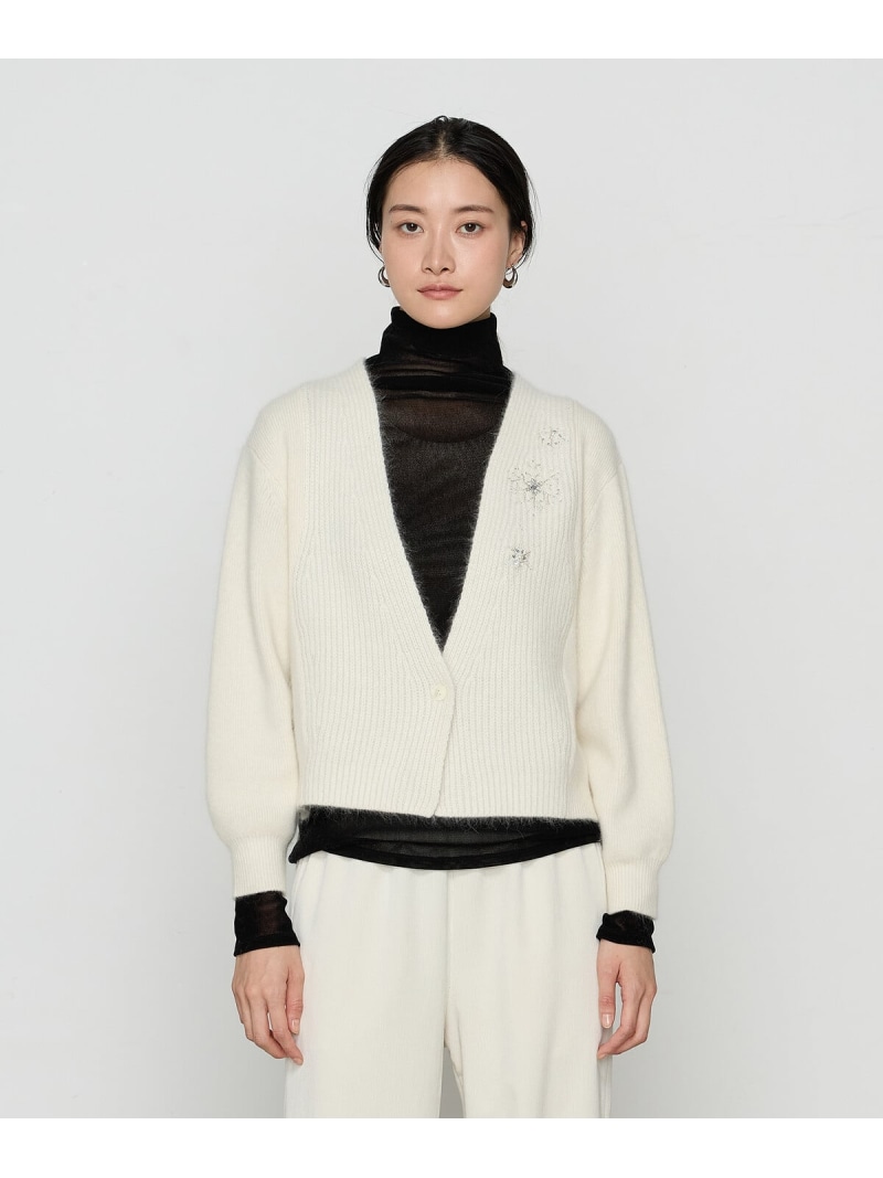 【SALE／40%OFF】[ +サイズ ] ラクーン*アンゴラブレンドヤーン パーティーニット・ショートカーデ Gabardine K.T + コムサ トップス カーディガン ホワイト グレー【RBA_E】【送料無料】[ Fashion]