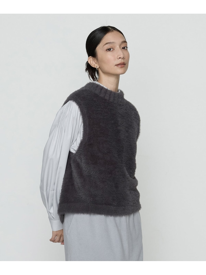 マイクロナイロンフェザーヤーン 2WAYベスト Gabardine K.T コムサ トップス ベスト・ジレ グレー【送料無料】[ Fashion]｜FIVEFOXes ONLINE STORE