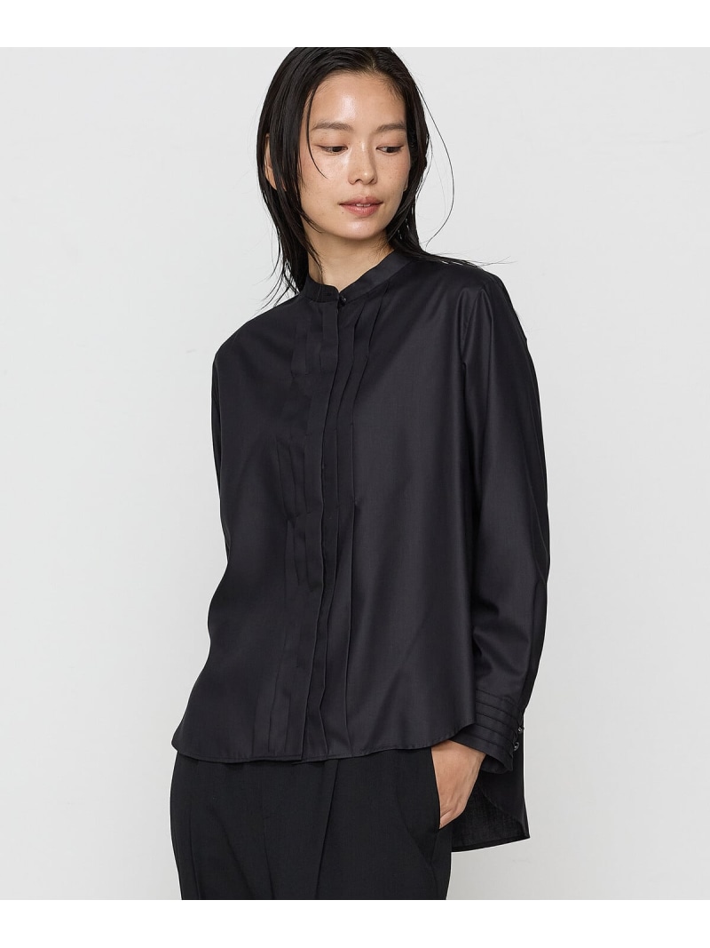 【SALE／37%OFF】フルダルスパンマイクロピーチ ブラウス COMME CA コムサ トップス シャツ・ブラウス ブラック ベージュ ホワイト【RBA_E】【送料無料】[ Fashion]