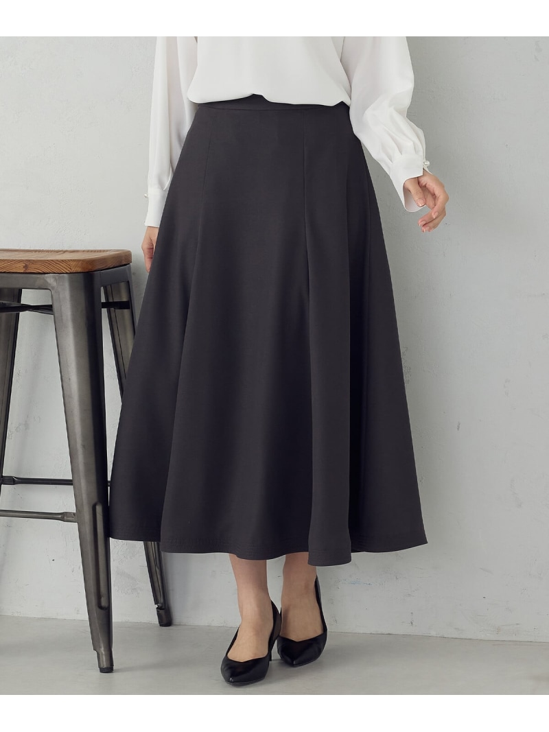 サーキュラースカート COMME CA ISM コムサイズム スカート ロング・マキシスカート グレー ネイビー【送料無料】[ Fashion]