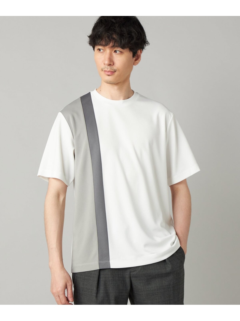 【SALE／20%OFF】カラーブロック 半袖Tシャツ COMME CA MEN コムサメン トップス カットソー・Tシャツ ホワイト ネイビー グレー【RBA_E】【送料無料】[ Fashion]｜FIVEFOXes ONLINE STORE