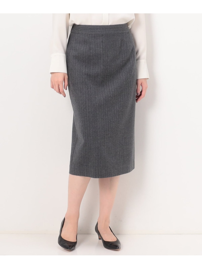 【SALE／50%OFF】[ TALLサイズ ] 【セットアップ対応】ウールストライプ スカート COMME CA TALL コムサ スーツ・フォーマル セットアップスーツ ネイビー グレー【RBA_E】【送料無料】[ Fashion]｜FIVEFOXes ONLINE STORE
