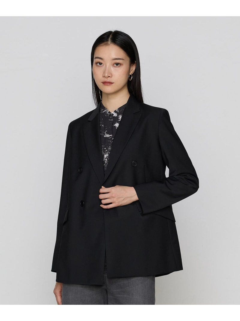 [ TALL大きさ ] 【セットアップ相応う】2WAY伸ばすことトロ ダブル上衣 COMME CA TALL コムサ 背広・フォーマル セットアップ背広 薄墨色 黒いこと【貨物輸送無料】[ Fashion]