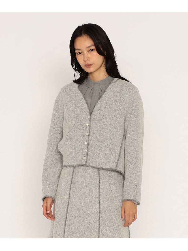 ウールブークレアムンゼン カーディガン Maison Platinum コムサ トップス カーディガン グレー ブラック【送料無料】[ Fashion]