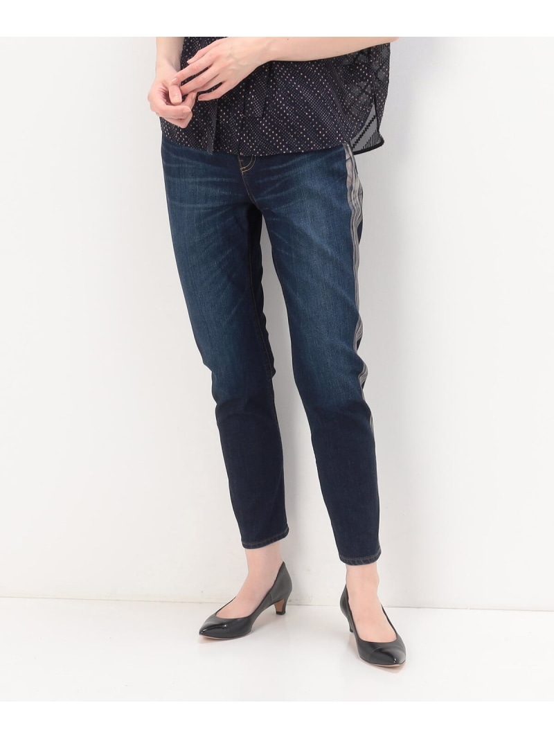 【SALE／20%OFF】中空ストレッチデニム ウエストリブパンツ K.T KIYOKO TAKASE コムサ パンツ ジーンズ・デニムパンツ ブラック【RBA_E】【送料無料】[ Fashion]