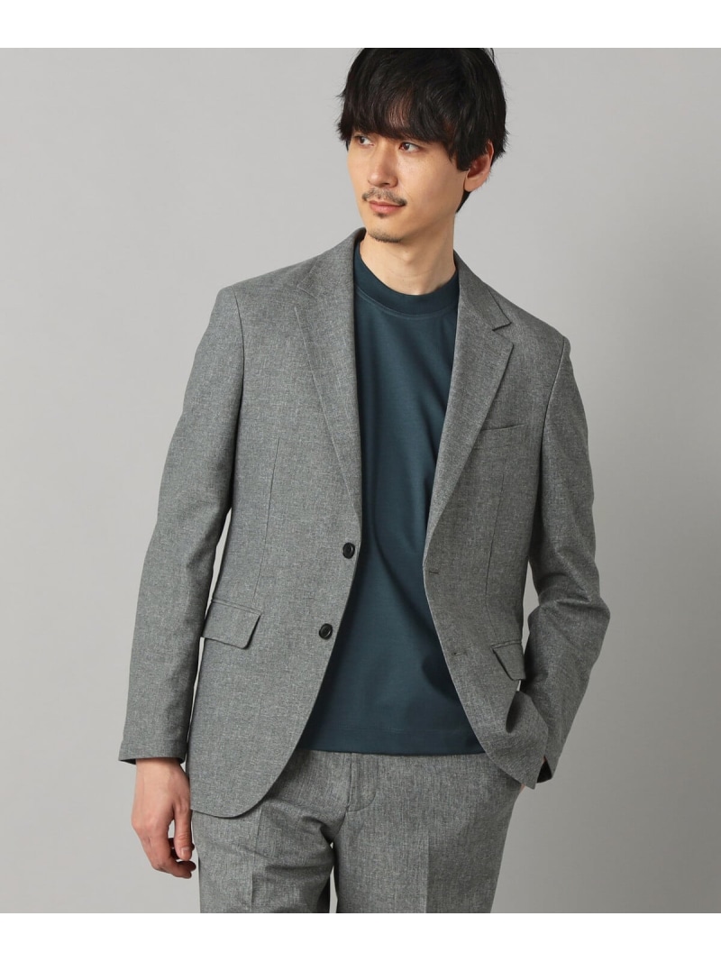 【セットアップ対応】杢カラミ織ドビー シングルテーラードジャケット COMME CA MEN コムサメン ジャケット・アウター テーラードジャケット・ブレザー グレー ネイビー【送料無料】[ Fashion]