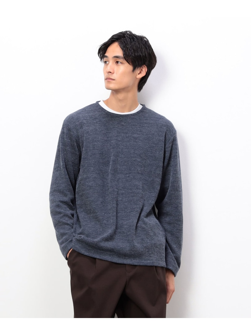 【セットアイテム】ニットジャージ プルオーバー+Tシャツ COMME CA ISM コムサイズム トップス カットソー・Tシャツ グレー ネイビー【送料無料】[ Fashion]