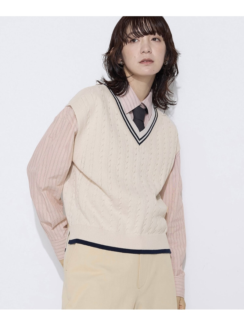 【SALE／10%OFF】有線テレビ編 編み物限りない COMME CA Wardrobe コムサ トップス 編み物 白いこと 米国海軍【RBA_E】【貨物輸送無料】[ Fashion] ニット・セーター-レディースファッション-トップス