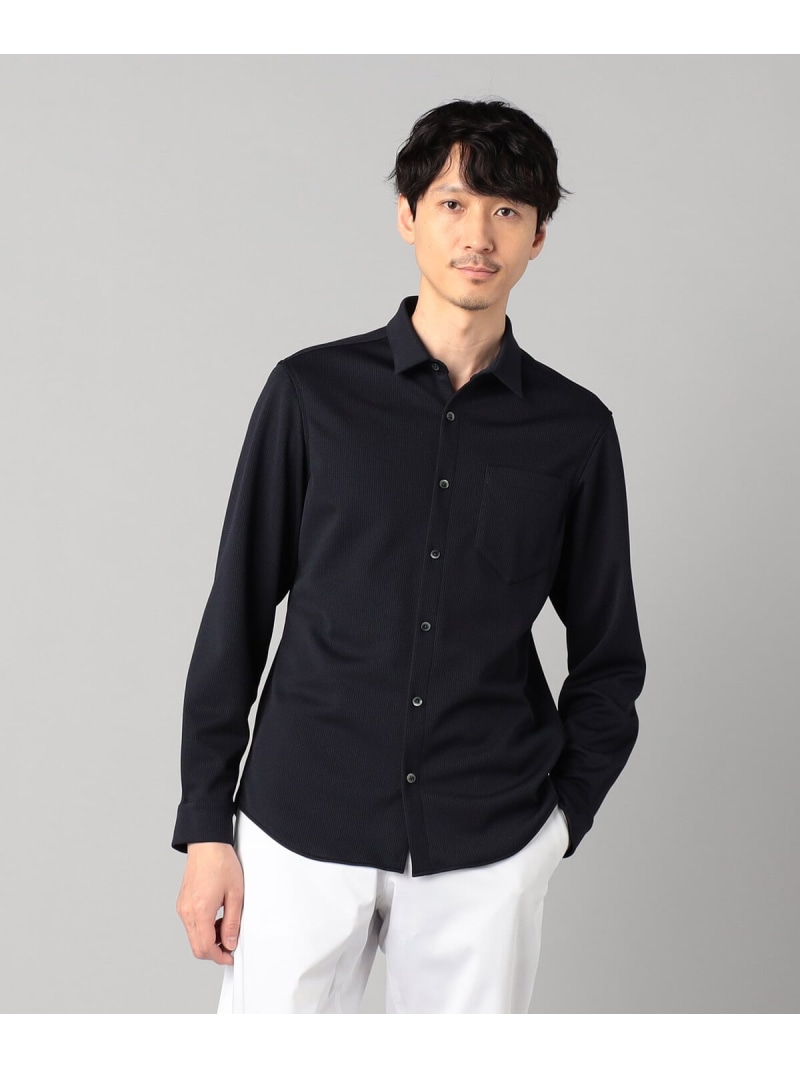 【SALE／30%OFF】千鳥ジャージー キーボードシャツ COMME CA MEN コムサメン トップス シャツ・ブラウス ネイビー【RBA_E】【送料無料】[ Fashion]｜FIVEFOXes ONLINE STORE