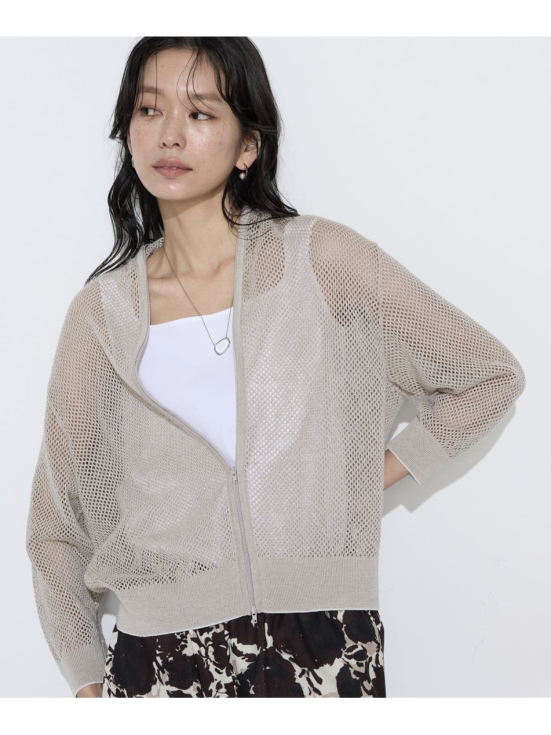 【SALE／10%OFF】リネンメッシュ ジップアップカーディガン K.T KIYOKO TAKASE コムサ トップス カーディガン ホワイト ネイビー【RBA_E】【送料無料】[ Fashion]｜FIVEFOXes ONLINE STORE