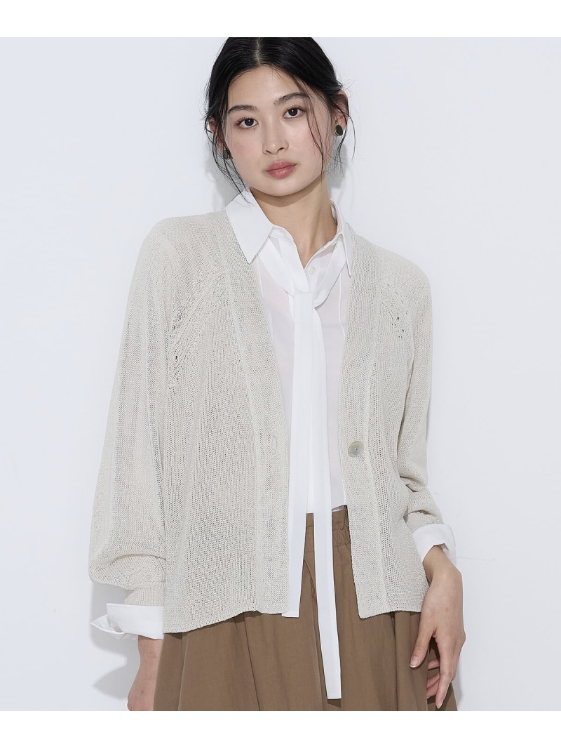 【SALE／10%OFF】[ TALL大きさ ] 和紙混素っ気ない肌ざわり 編み物ジレー K.T KIYOKO TAKASE TALL コムサ トップス ジレー ベージュ 米国海軍【RBA_E】【貨物輸送無料】[ Fashion]