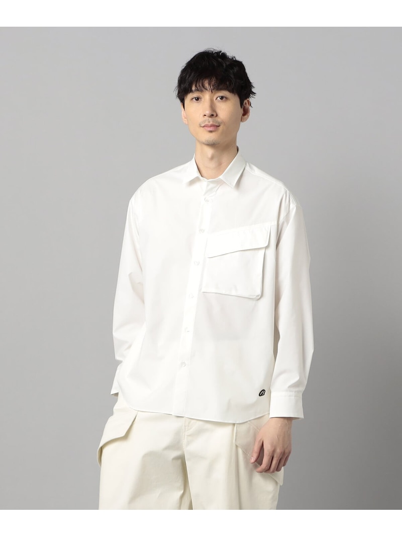 【SALE／59%OFF】ボックスポケット シャツ β MEN コムサメン トップス シャツ・ブラウス ブルー ホワイト【RBA_E】【送料無料】[ Fashion]