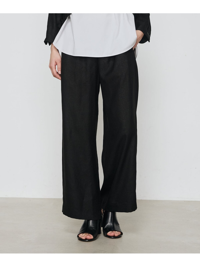 麻調合繊 ワイドパンツ Gabardine K.T コムサ パンツ その他のパンツ グリーン グレー ブラック【送料無料】[ Fashion]