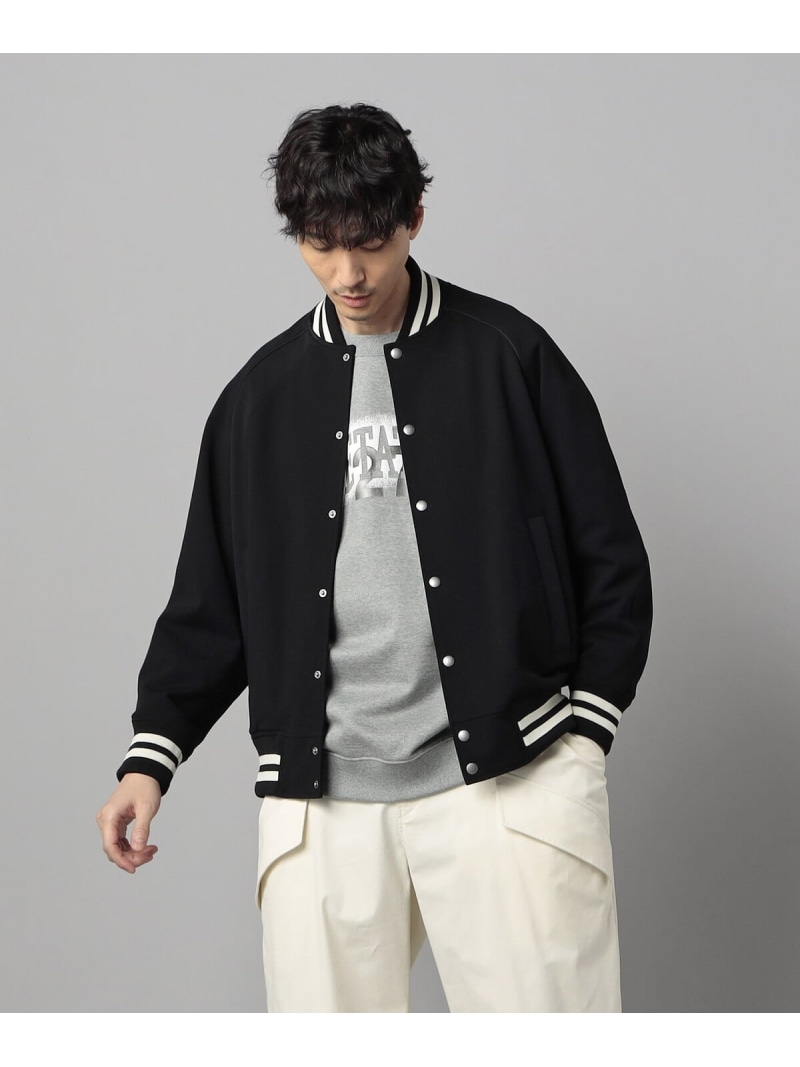 【SALE／40%OFF】バーシティ ブルゾン β MEN コムサメン ジャケット・アウター ブルゾン・ジャンパー ブラック【RBA_E】【送料無料】[ Fashion]