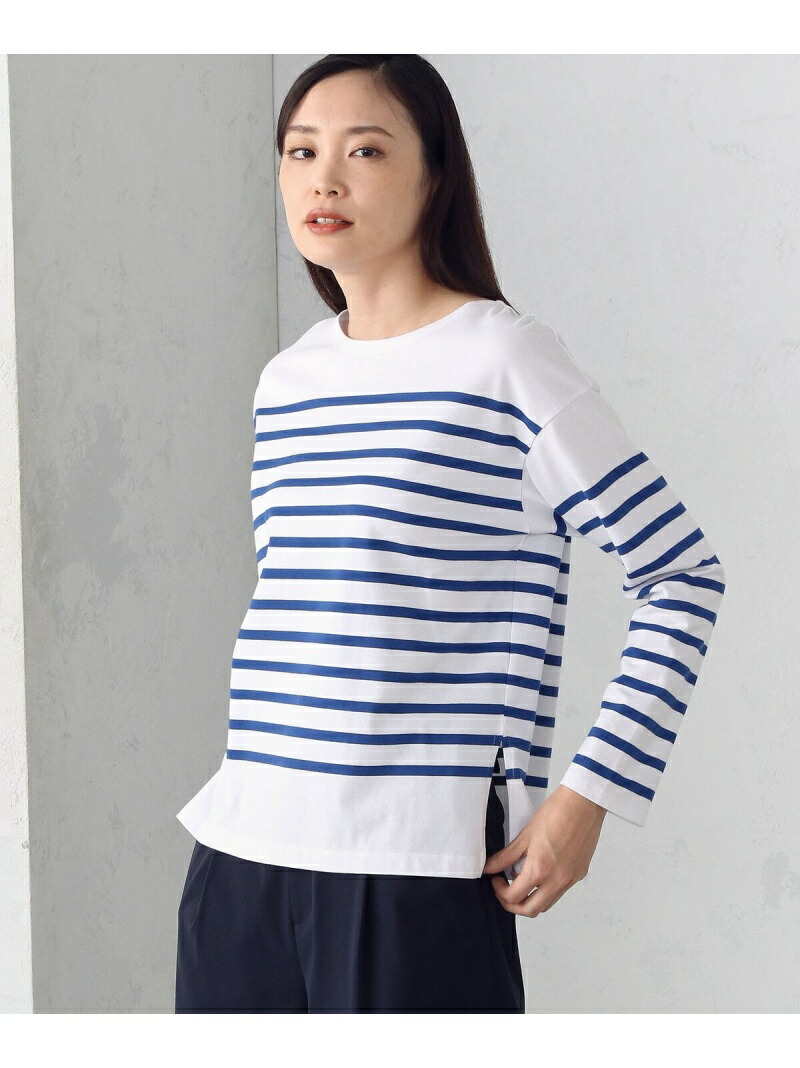 楽天市場】【SALE／20%OFF】パネルボーダー ロングTシャツ COMME CA