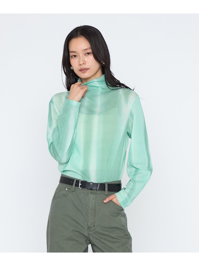 コットンチュール プリントスキントップス Maison Platinum コムサ トップス カットソー・Tシャツ オレンジ グリーン【送料無料】[ Fashion]