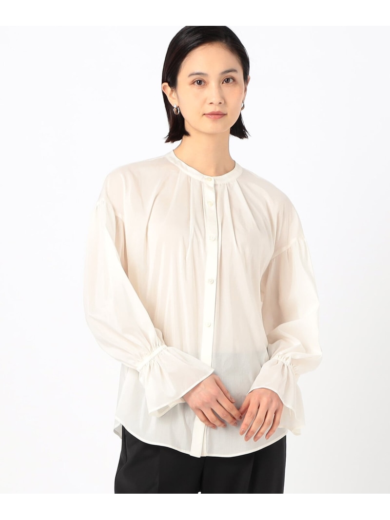 【SALE／37%OFF】ヴェールローン ブラウス COMME CA コムサ トップス シャツ・ブラウス ホワイト ブラック ブルー【RBA_E】【送料無料】[ Fashion]
