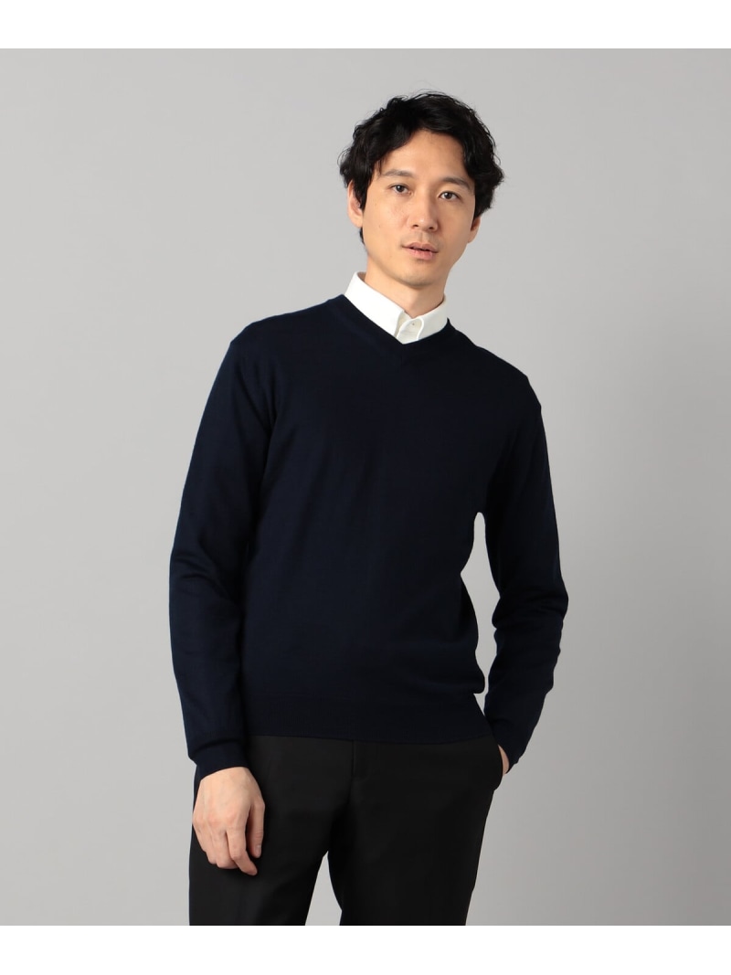 「FILIVIVI」天竺Vネックニット COMME CA MEN コムサメン トップス ニット グレー ネイビー【送料無料】[ Fashion]
