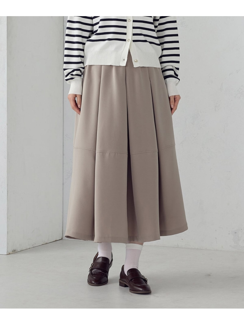 【SALE／10%OFF】タックスコート COMME CA ISM コムサイズム スコート ロング・マキシスコート 黒いこと ベージュ【RBA_E】【貨物輸送無料】[ Fashion]